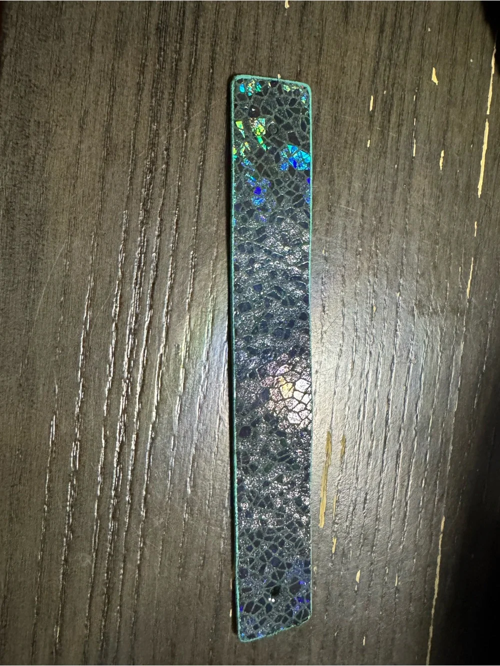 Brighton Teal Metallic Leather Strap - Single for a bracelet